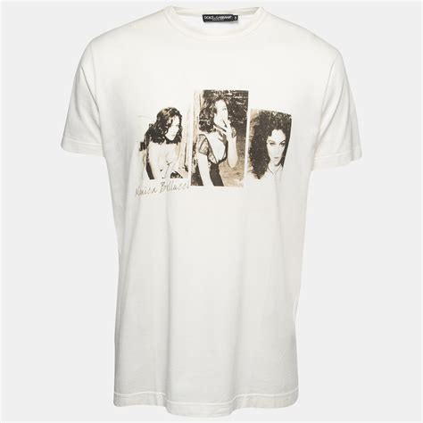 Dolce & Gabbana White Monica Bellucci Print T.